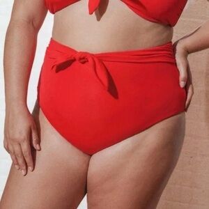 Mara Hoffman Bold Red Bikini Bottom
